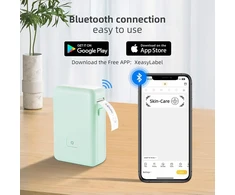 Vretti Mini etikečių spausdintuvas, Hp2 nešiojamas bluetooth etikečių spausdintuvas sandėliavimui, siuntimui, brūkšniniams kodams, paštui, biurui, namams, organizavimui, etikečių spausdinimo mašina su daugybe šablonų