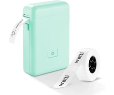 Vretti Mini etikečių spausdintuvas, Hp2 nešiojamas bluetooth etikečių spausdintuvas sandėliavimui, siuntimui, brūkšniniams kodams, paštui, biurui, namams, organizavimui, etikečių spausdinimo mašina su daugybe šablonų