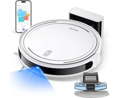 Vyzzle robotas dulkių siurblys su valymo funkcija, itin plonas robotas dulkių siurblys su lds navigacija, 5000pa dulkių siurblys robotas d10, programėlė/alexa, idealiai tinka naminių gyvūnų plaukams, kilimams, kietoms grindims