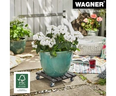 Wagner augalų riedėjimo platforma - wpc - medžio plastiko kompozitas, atsparus oro sąlygoms, charcoal spalvos