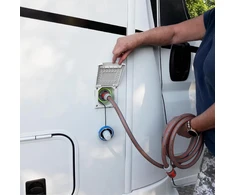 Watertwin kemperio vandens bako adapteris, karavano užpildymo antgalio priedai, vandens bako dangtelis su dviguba gardena jungtimi (adapteris bako dangteliui 3 kontaktų d:68)