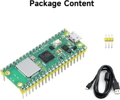Waveshare iš anksto užlitavimo raspberry pi pico w plokštė su wifi, palaiko 2.4ghz wi-fi, pagrįsta raspberry pi rp2040 mikrovaldiklio lustu, dviejų branduolių arm procesorius