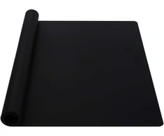 Webake silikoninis kilimėlis didelis 60 x 40 cm kepimo kilimėlis silikoninis kepimo kilimėlis nelipni danga tešlos kilimėlis kočiojimo kilimėlis fondanto kilimėlis fondanto pyragaičių picos kilimėlis, juodas