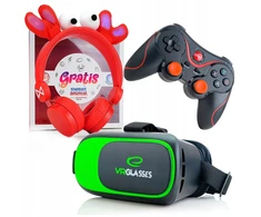 Webski Vr 3d 360 laipsnių akiniai + Bluetooth pultelis