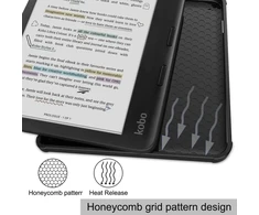 Weideworld dėklas, skirtas Kobo Libra Colour, kietas plonas pc dėklas, skirtas Kobo Clara 2e 2022 su automatiniu pažadinimu/užmigdymu, mėlynas