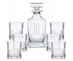 Whisky rinkinys Romantic, 7 d. Stiklinės su grafinu, krištolinės, dovanai