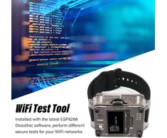 Wifi Jammer Wifi Deauther laikrodis, Se Esp8266 programuojama kūrimo plokštė nešiojamas išmanusis laikrodis su garsiniu signalu, Wifi Deauther laikrodis testavimo įrankiui, skirtas atakos valdymui