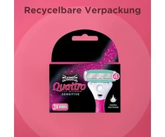 Wilkinson Sword Quattro for Women Sensitive 3 Skustuvo Galvutės