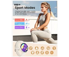 Willfitme išmanusis laikrodis vyrams ir moterims su telefono funkcija, apvalus laikrodis su daugiau nei 100 sporto režimų, fitneso laikrodis su širdies ritmo monitoriumi, miego monitoriumi, žingsniamačiu, sportinis laikrodis, skirtas „ios“ ir „android“ (b