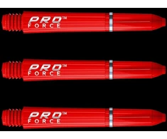 Winmau Pro-force Raudona Short nailoniniai smiginio koteliai su žiediniu sukibimu - 1 komplektas pakuotėje (iš viso 3 koteliai)