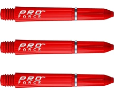 Winmau Pro-force Raudona Short nailoniniai smiginio koteliai su žiediniu sukibimu - 1 komplektas pakuotėje (iš viso 3 koteliai)