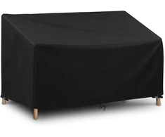 Wisclass 3 vietų sodo suoliuko uždangalas, atsparus vandeniui, vėjui, Uv spinduliams, tvirtas, 420d Oxford audinio uždangalas, sodo baldai sodo suoliukui, sodo sofai, 163 x 66 x 60/89 cm, juodas