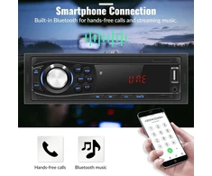 Automagnetola Wisdom Line Bluetooth automobilinis radijas su Usb, Aux įvestimis, laisvų rankų įranga ir išmaniųjų telefonų jungtimi geresnei garso patirčiai