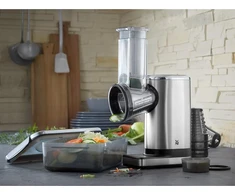 Wmf Küchenminis salotų gaminimo aparatas, salad-to-go, elektrinis daržovių pjaustytuvas, 5 įdėklai, įsk. salotų dėžutė, 150 w
