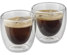 Wmf kult dvigubų sienelių espreso puodelių stiklo rinkinys, dvigubų sienelių stiklinės 80 ml, plūduriuojantis efektas, termo stiklinės, karščiui atsparus espreso stiklas