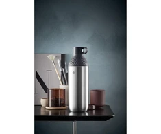 Wmf Waterkant Iso2go nerūdijančio plieno vandens butelis, 500 ml, butelis arbatai, termosas, izoliuotas butelis, tinkamas gazuotiems gėrimams, užsukamas dangtelis, nepralaidus