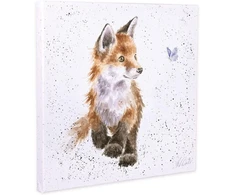 Plakatas Wrendale Designs Born to Be Wild drobės paveikslas, 20 cm kvadratinis, baltas