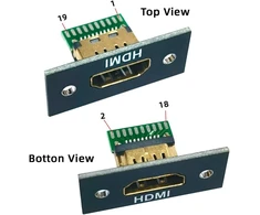 Xiwai 5 vnt./kompl. hdmi 8k "pasidaryk pats" oem a tipo moteriškos jungties lizdas su skydelio montavimo litavimo tipu