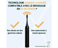Y-brush Cleanmate Usb įkraunamas elektrinis soninis dantų šepetėlis - 2 mėnesių baterijos veikimo laikas - 5 valymo režimai - 4 šepetėlių galvutės - įmontuotas laikmatis
