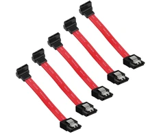Yanboronsn sata iii duomenų kabelis, 7,62 cm sata 6.0 gbps 7 kontaktų trumpas duomenų kabelis, sata iii mama į viršų dešinio kampo mama duomenų kabelis (5 vnt.), suderinamas su 6,35 cm ssd, 8,89 cm hdd diskais