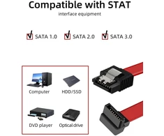 Yanboronsn sata iii duomenų kabelis, 7,62 cm sata 6.0 gbps 7 kontaktų trumpas duomenų kabelis, sata iii mama į viršų dešinio kampo mama duomenų kabelis (5 vnt.), suderinamas su 6,35 cm ssd, 8,89 cm hdd diskais