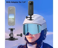 Yeholding lankstus lipnus laikiklis šalmo laikiklis lipnūs priedai, skirti Insta360 X5 X4, X3, X2, Ace Pro, Ace, veiksmo kameros laikiklio priedai, suderinami su Gopro Hero, Sjcam, panoraminiu fotoaparatu (2 vnt.)