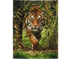 Yisumei - 150 x 200 cm antklodė - nuožmi tigro vilnos antklodė, kašmyro pojūčio jauki antklodė, tinkama lovai ar sofai