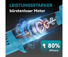 Yofidra 3/8 colio akumuliatorinis terkšlinis raktas 80 Nm, elektrinis terkšlinis raktas be šepetėlių su 2 x 2.0 Ah akumuliatoriais, belaidis terkšlinis raktas 300 Rpm, 9 galvučių rinkinys automobilių, motociklų ir dviračių remontui