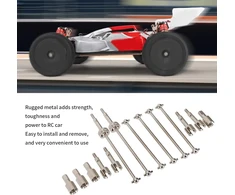 Yosoo Health Gear rc cvd pavaros veleno rinkinys, atnaujinimo dalis metalinė su jungties korpusu, šunų kaulas wltoys 144001, automobilių diferencialo korpusai, dalys, 1/14 sunkvežimiui, atsarginiai priedai, velenas, #011