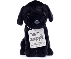 Zappi Co Max juodas labradoro pliušinis šuo (15 cm) - juodas labradoro šuniukas - minkštas, jaukus, perdirbtas - ištikimas šuns kompanionas