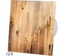 Žemos įtampos 12v stiklinis ventiliatorius medžio imitacija standard fi 100