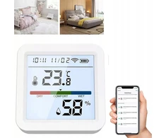 Zigbee temperatūros ir drėgmės jutiklis termometras Lcd ekranas Tuya Smart