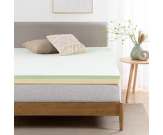 Lova Zinus 7,6 cm memory foam antčiužinis/certipur-us sertifikuotos putos/antčiužinis dėžėje, žaliosios arbatos spalvos