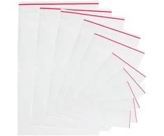 Zip Lock plastikiniai maišeliai skaidrūs savaime užsispaudžiantys polietileniniai maišeliai su užspaudžiamu užraktu (1 pakuotė - 100 vnt.) (16x25cm)
