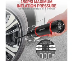 Zovhyya akumuliatorinis oro siurblys 150 Psi elektrinis oro siurblys 4500 Mah mini oro kompresorius Usb Type C įvestis dviračio siurblys su skaitmeniniu Led apšvietimu automobiliui motociklui kamuoliui