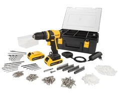 Akumuliatorinis gręžtuvas 20V 2x1,5Ah, akumuliatorinis + priedai POWXB10070 POWERPLUS XB
