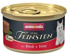 Kačių Maistas - ANIMONDA Vom Feinsten Mousse Jautiena ir Antiena 85g 11% Baltymų 7% Riebalų
