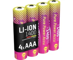 Akku AAA ANSMANN PurePower 1400 4er Li-Ion/1,5V/1400mAh/4er Pack (1311-0034)