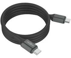 Ansmann kabelis 1700-0204, USB-C į USB-C, 1.2m, 60W, magnetinis, silikoninis, juodas