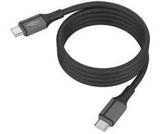 Ansmann kabelis 1700-0204, USB-C į USB-C, 1.2m, 60W, magnetinis, silikoninis, juodas