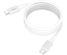 Ansmann kabelis USB-C į USB-C 1700-0203, 1.2m, 60W, magnetinis, silikoninis, baltas