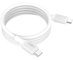Ansmann kabelis USB-C į USB-C 1700-0203, 1.2m, 60W, magnetinis, silikoninis, baltas