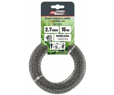 AW-Tools AWTOOLS ŻYŁKA TNĄCA CLASSIC 2,0x100m/ SKRĘCANA KWADRAT Z RDZENIEM/ SZPULA