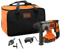Black &amp; Decker Juodas &amp; Decker Perforatorius Juodas &amp; Decker BCD900D1S-QW; 1,2 J; SDS-plus; 18 V; 1x2,0 Ah akum.+ pakrovėjas