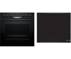 Orkaitė Bosch HND677LS62 viryklės rinkinys, 71l, 10 kaitinimo režimų, 30 automatinės programos, 4 indukcinės zonos, 17 galios lygių