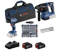 BOSCH Rinkinys COMBO 18V (GSR 18V-45, GBH 18V-22) 2x4,0Ah +ACC …