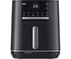 Gruzdintuvė Braun karšto oro fritezė HF 5054I 0X12500023, 2000W, 6L, 1.4kg, 80-220°C, 15 programų, skaitmeninis laikmatis, jutiklinis ekranas