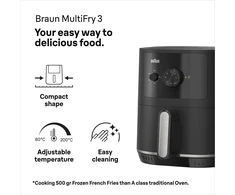 Gruzdintuvė Braun MultiFry 3 HF 3000I juoda