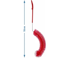 Browin 352102, lenkta butelio šepetys, 56cm, 37.5cm šereliai, raudonas, ergonomiškas