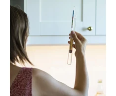 Browin 405554 alkoholio matuoklis su termometru, 0-95%, 20°C, stiklinis mėgintuvėlis
